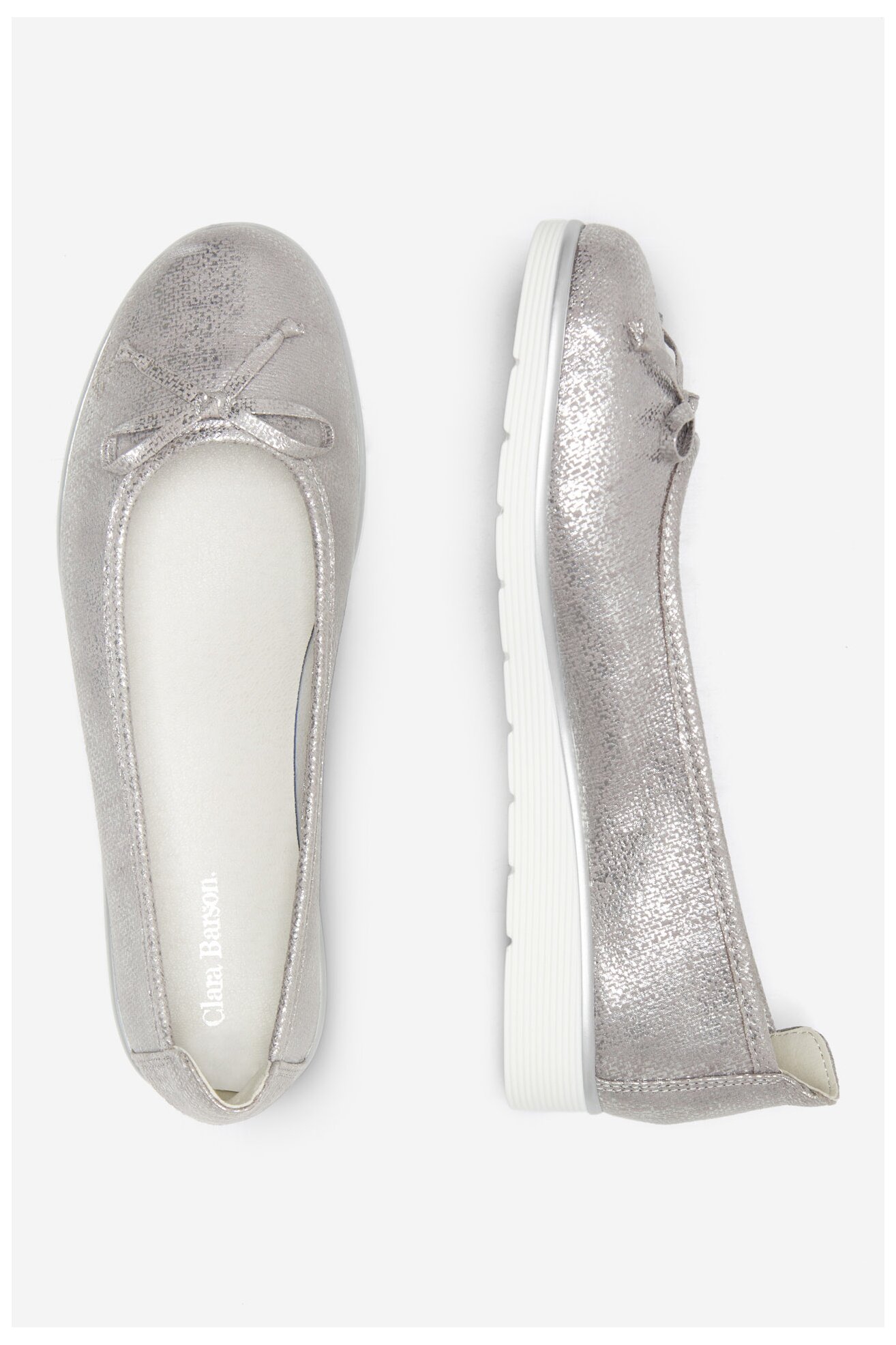 Baleriny Clara Barson WYL3650-3 Srebrny