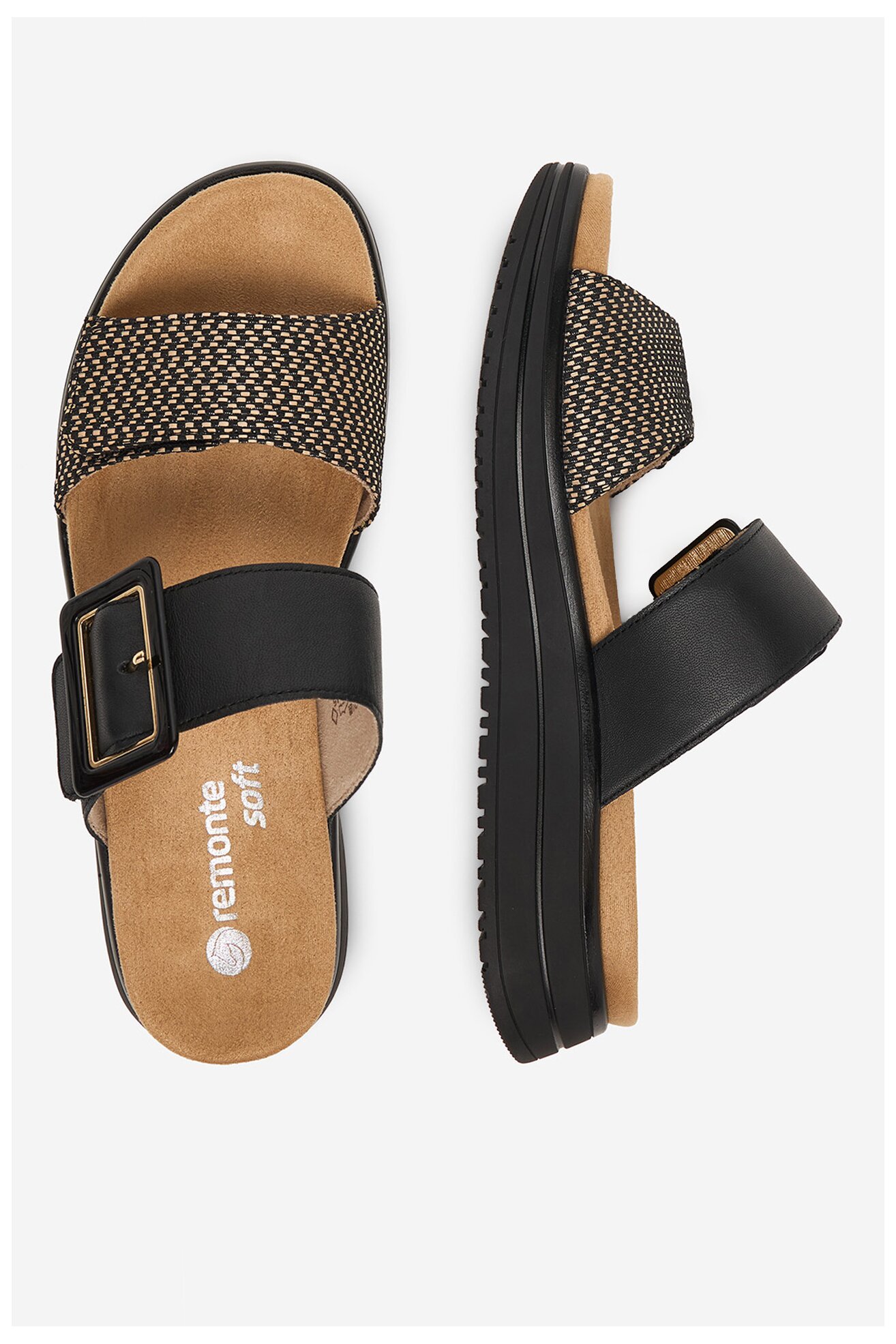 Klapki Remonte CEO-D1J61-03 Czarny