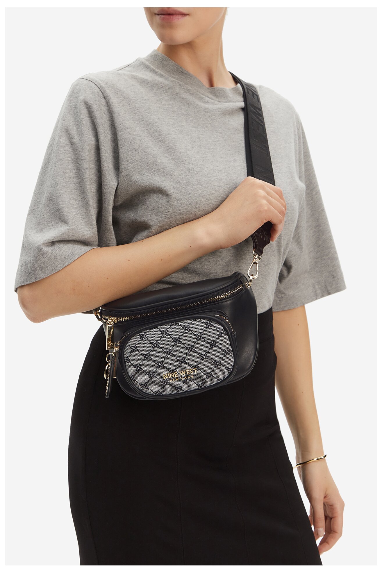 Torebka NINE WEST CEO-OLIVIA-O24294 Czarny