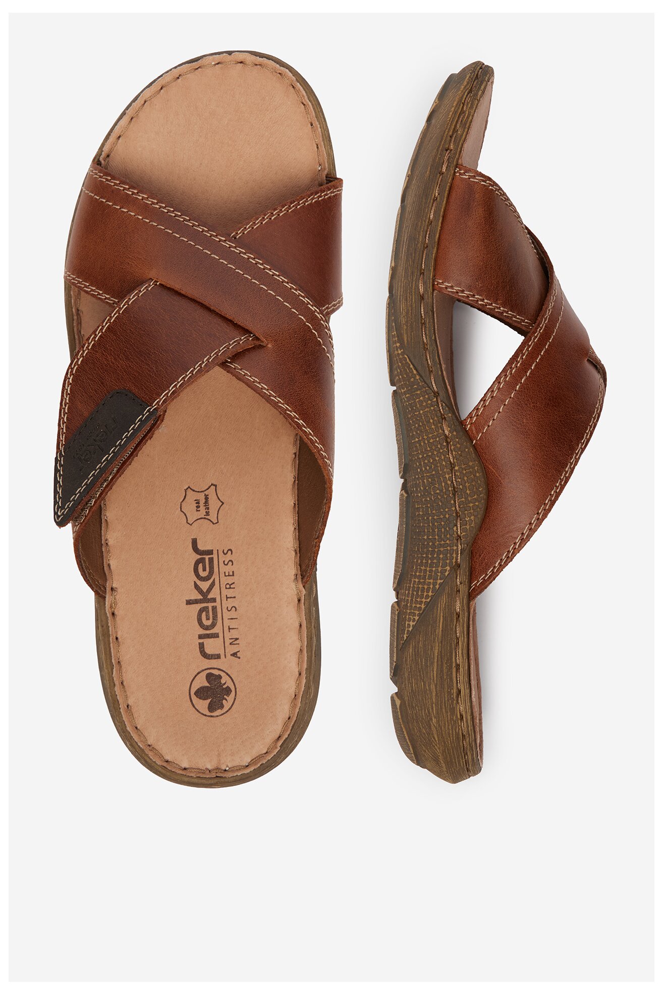 Klapki Rieker CEO-22089-24 Brązowy