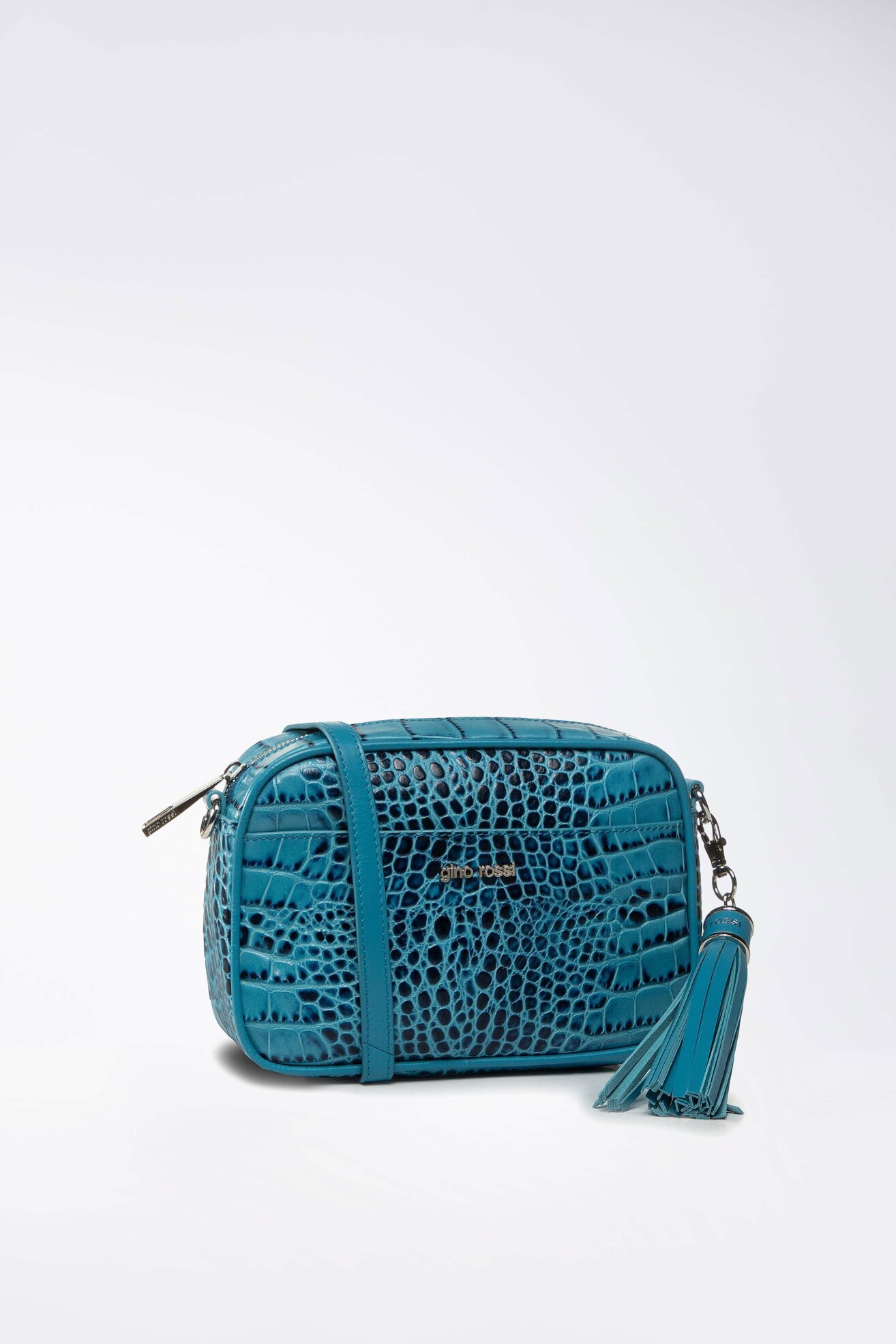 Torebka Gino Rossi CROCO 0004-LIB Niebieski
