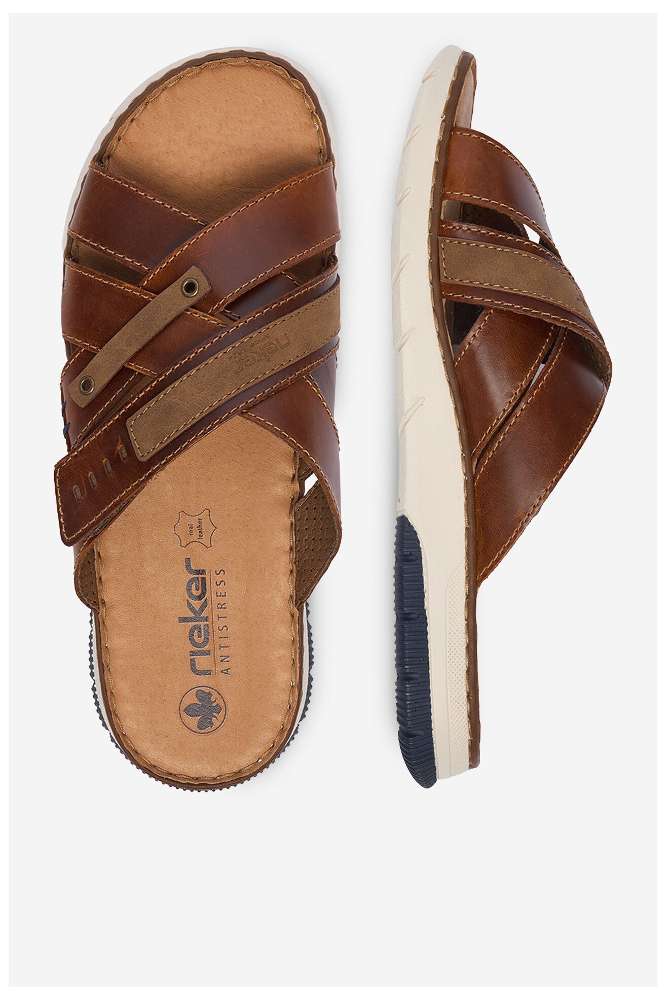 Klapki Rieker CEO-25292-24 Brązowy