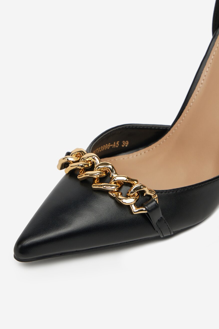 Pantofi cu toc DeeZee NEGRU - 5906751110447