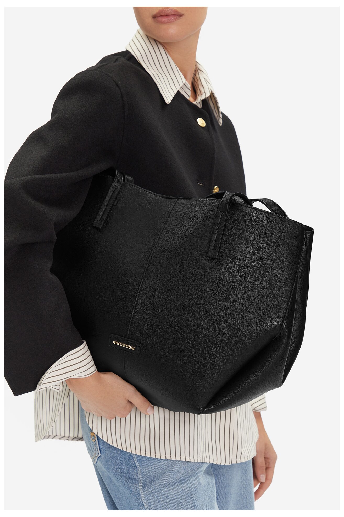 Geantă de mână Gino Rossi CEO-HADIJA-KY125 NEGRU