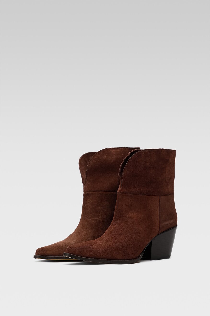 
                Badura - Skórzane botki brązowe - 5904862373683