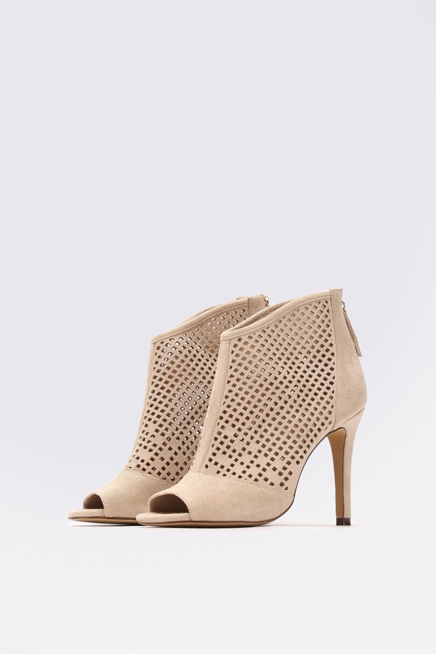 
                DeeZee - Botki na obcasie peep toe - 5903698384047