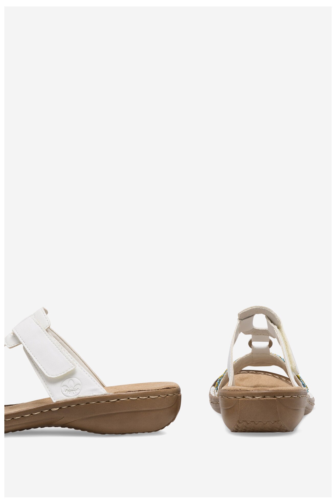 Klapki Rieker 60867-80 Biały