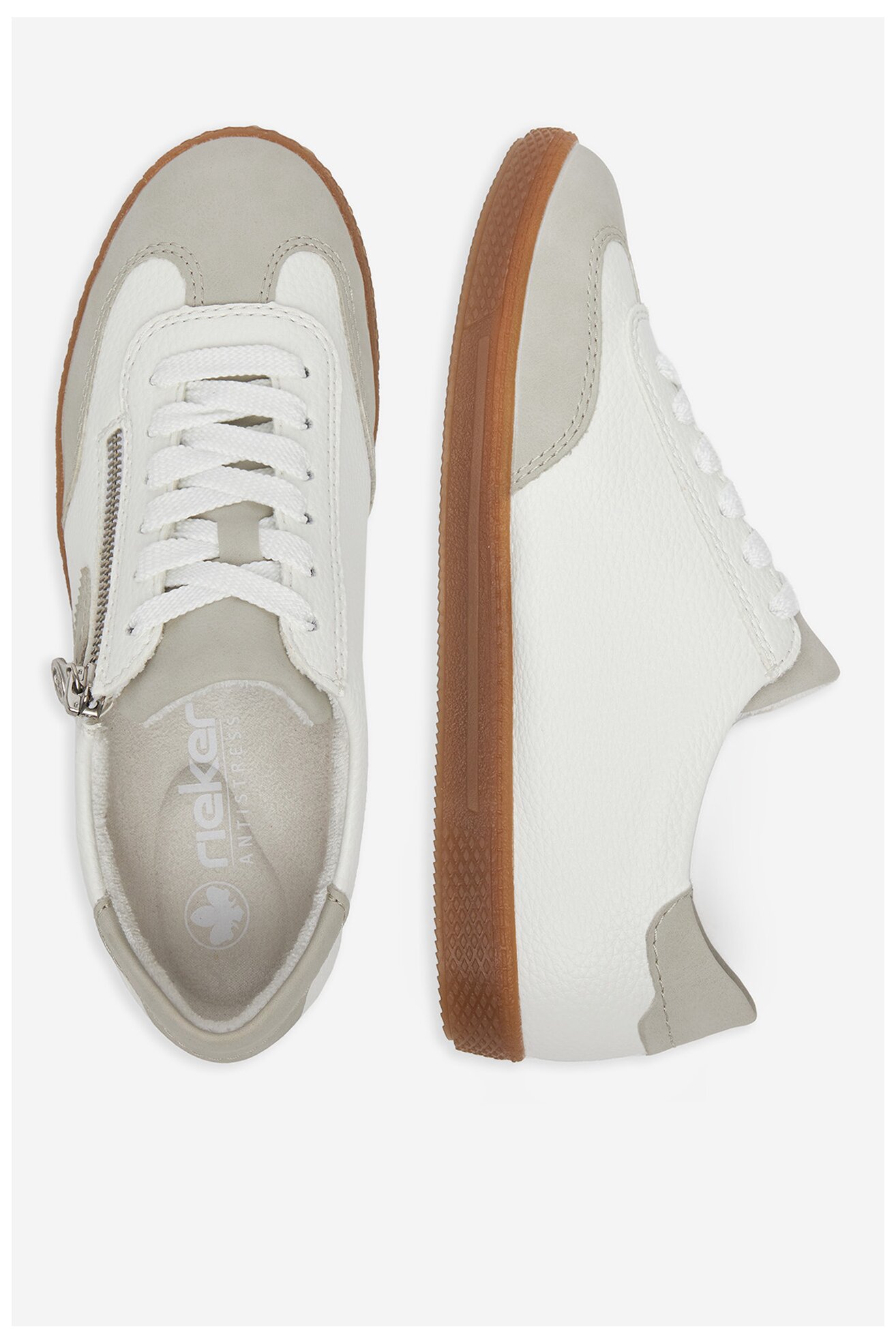 Sneakerși Rieker L9700-80 ALB