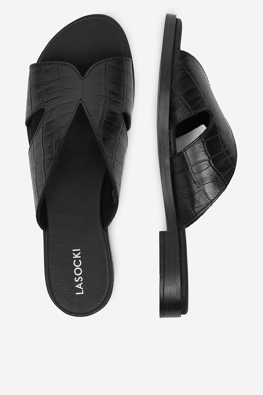 
                Lasocki - Klapki skórzane - 5907964077329