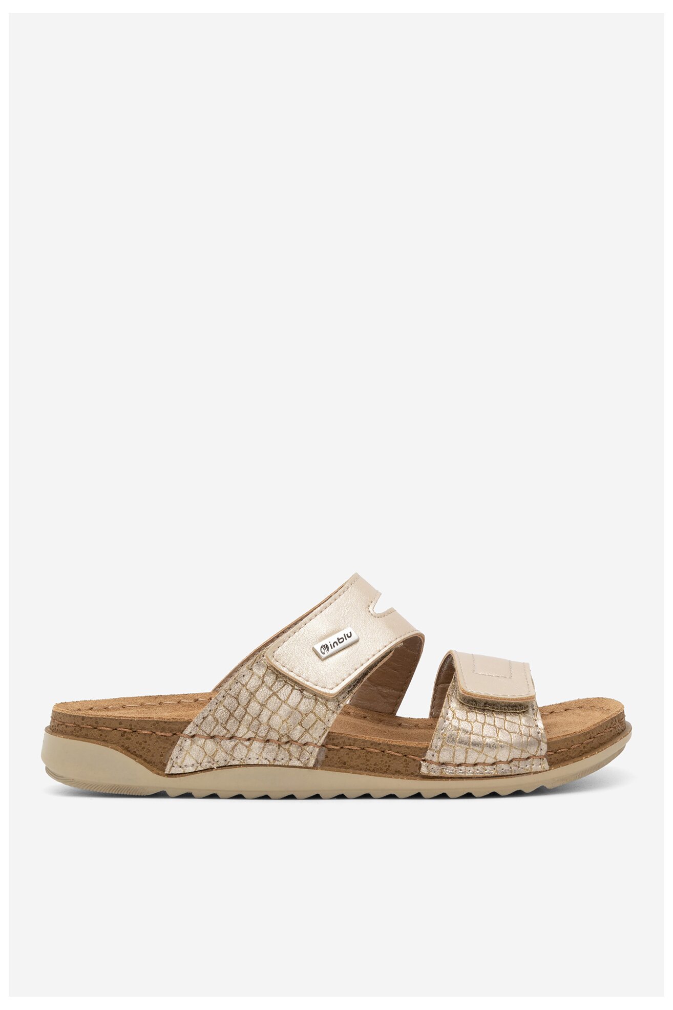 Klapki Inblu AA093N01 Złoty