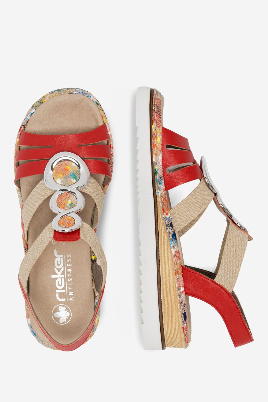 Rieker - Sandały na koturnie - 2230056238180
