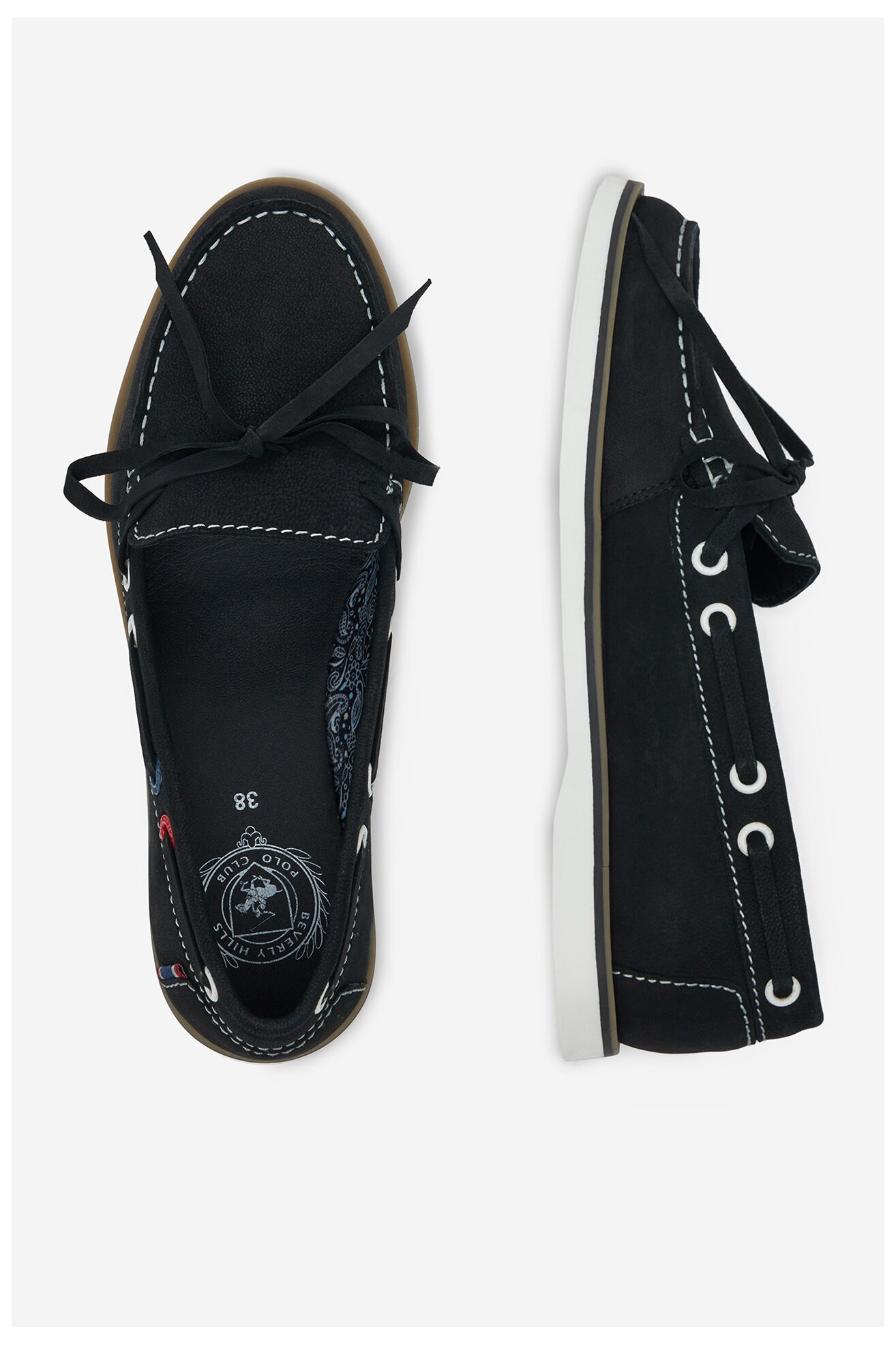 Mokasyn Beverly Hills Polo Club WI16-SKIPER-01 Czarny