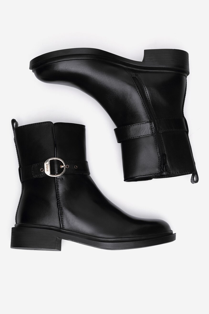 Mexx - Botki skórzane - 5905588995326