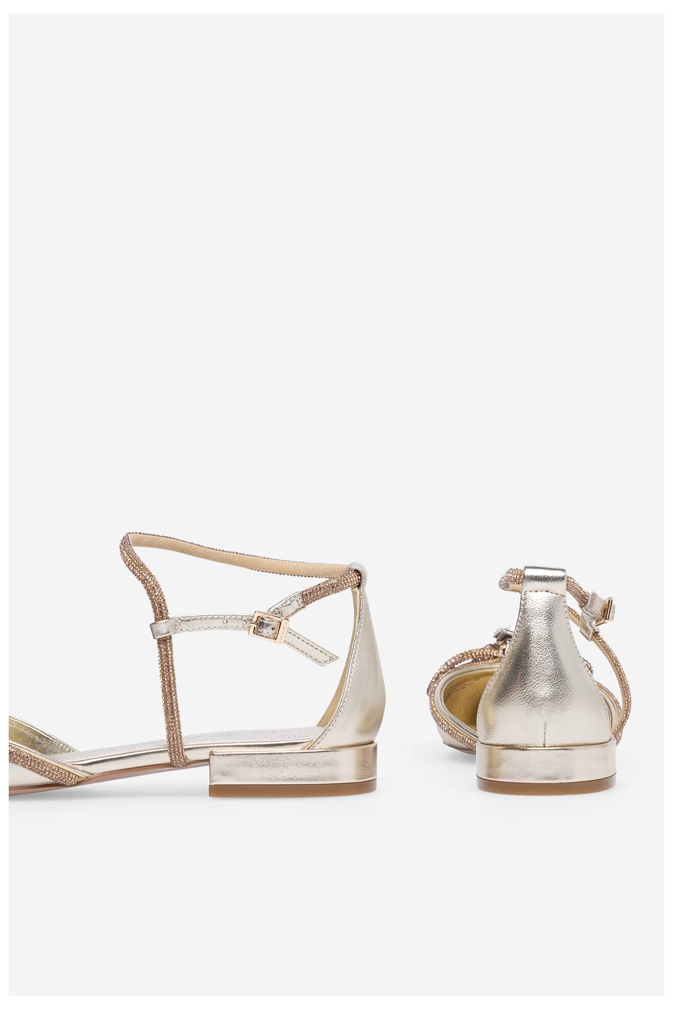 Baleríny EVA MINGE COMO-V1381-813-1 ZLATÁ