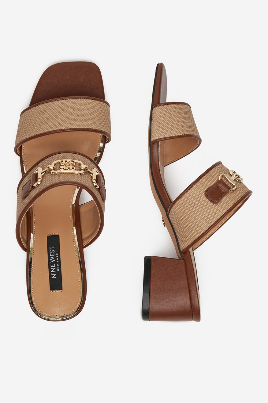 NINE WEST - Klapki na słupku - 5906751099513