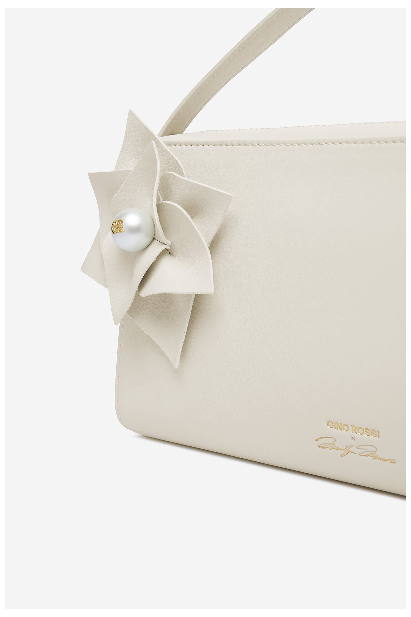 Сумка З Ремінцем Gino Rossi EO-ROSE-LA224-19650 БРУДНО-БІЛИЙ