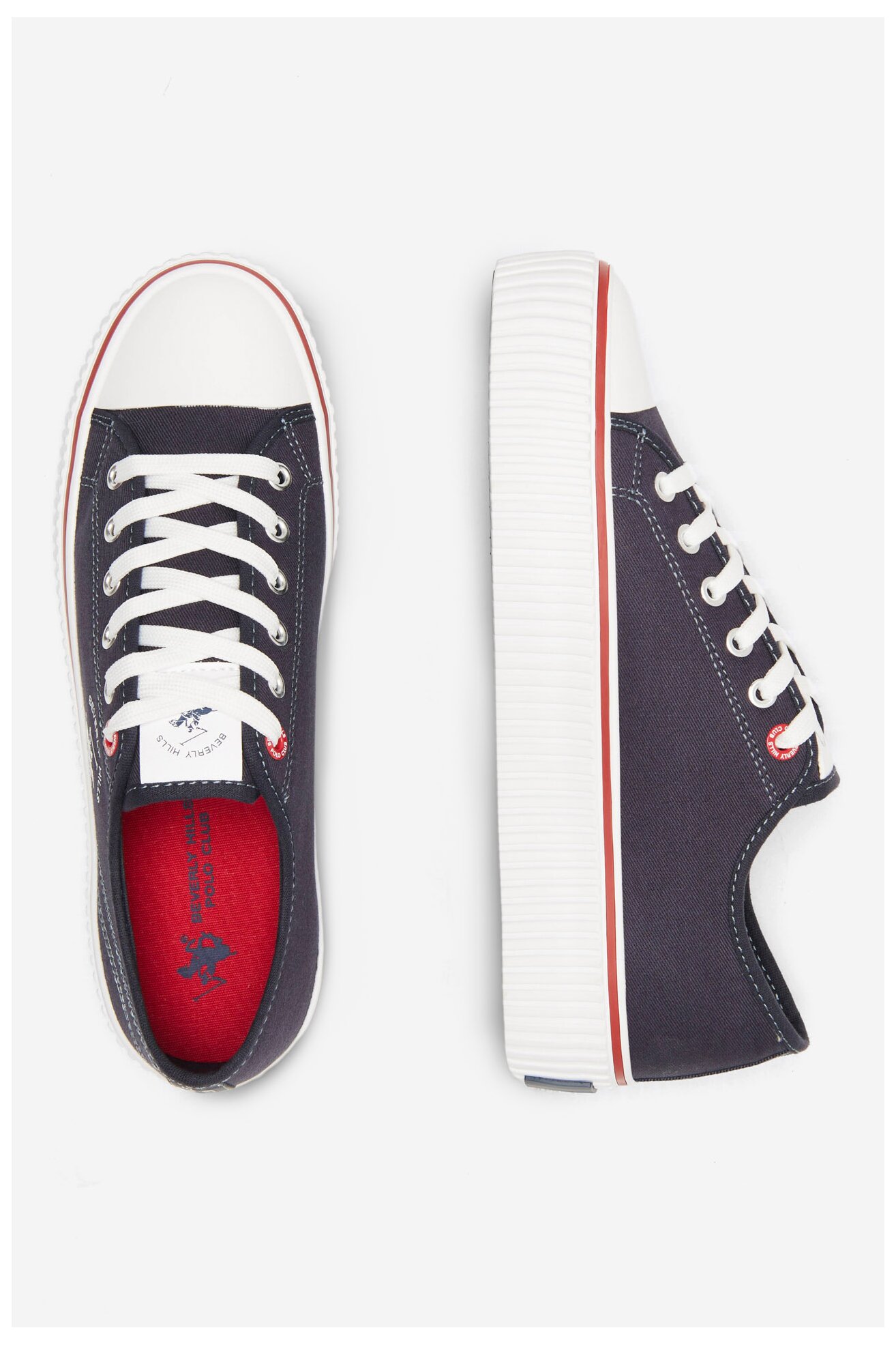 Plátěná obuv Beverly Hills Polo Club W-BHPC027M TMAVĚ MODRÁ