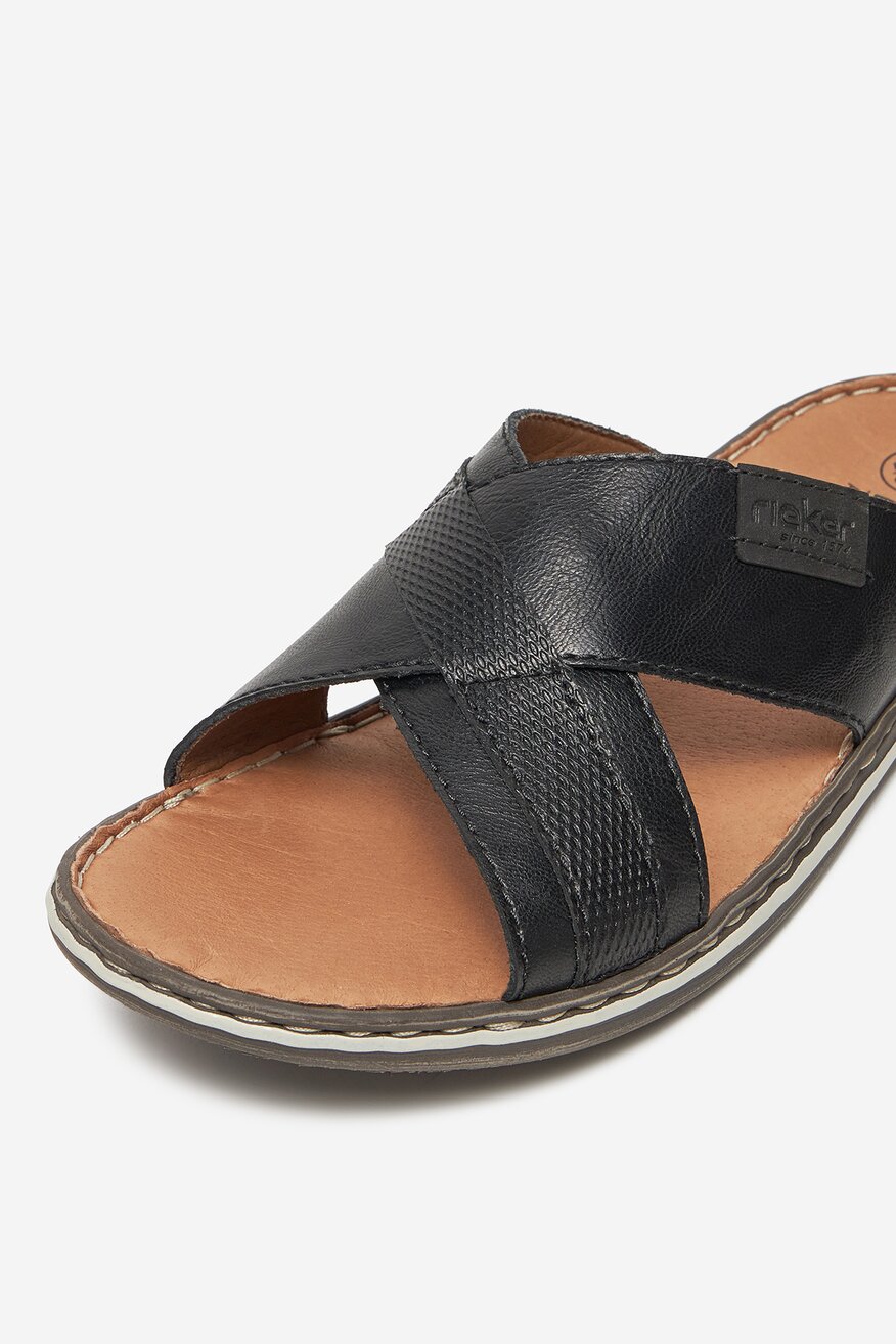 Rieker - Klapki skórzane - 2230078410083