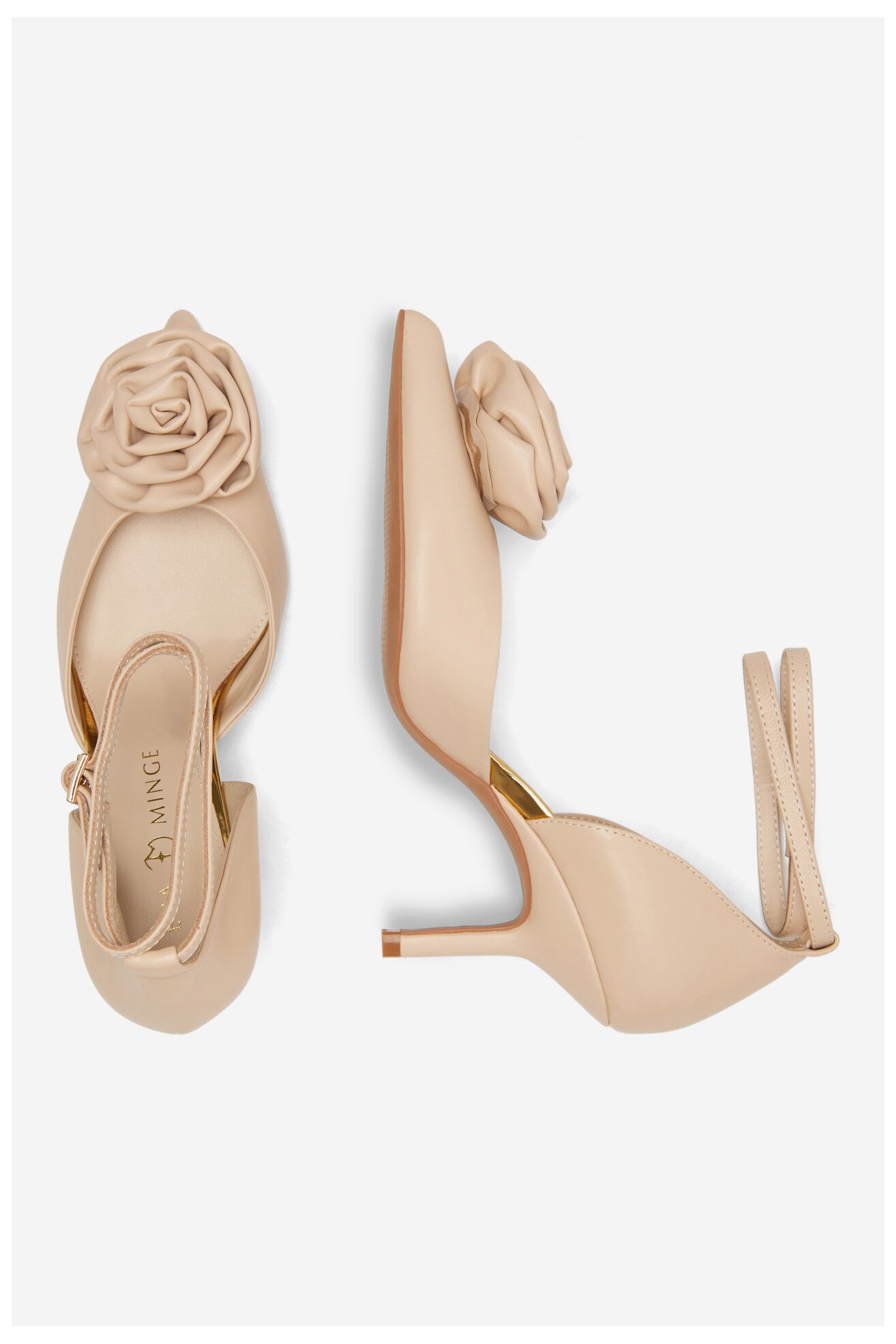 Czółenka EVA MINGE ROSE-V1520-15 Beżowy