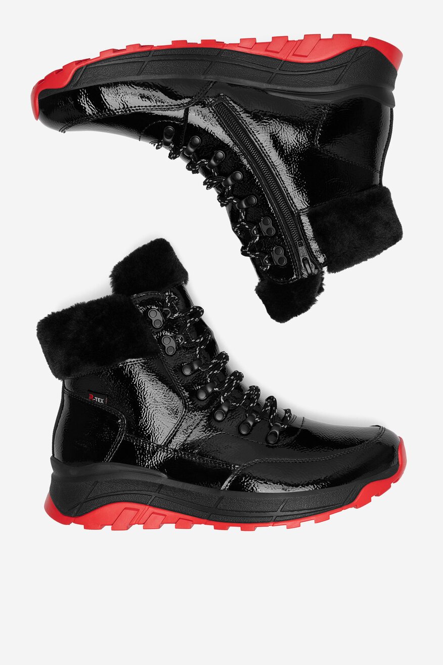 
                Rieker Revolution Lifestyle - Trzewiki skórzane ocieplane - 2230062963786