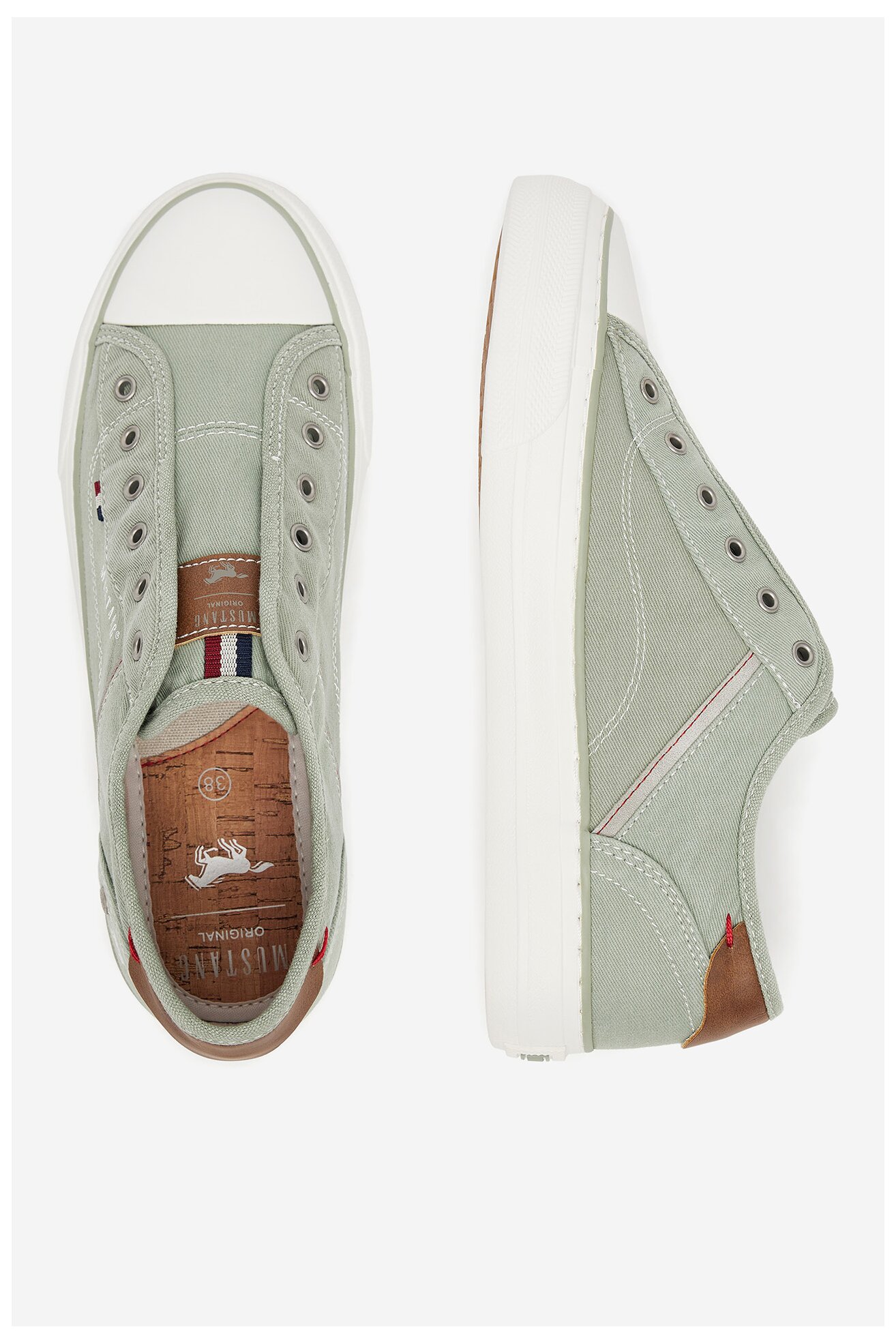 Plátěná obuv Mustang 1272-402 TYRKYSOVÁ