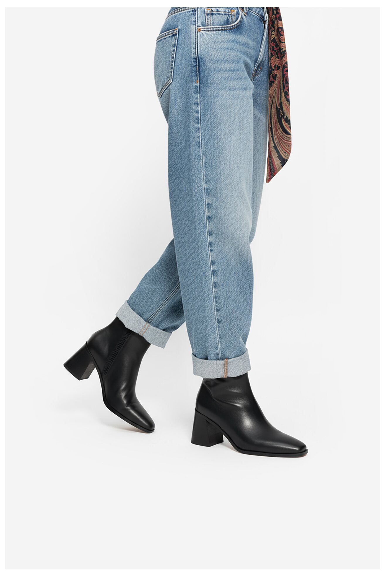 Bokacsizma NINE WEST CEO-MUNIRA-01 FEKETE