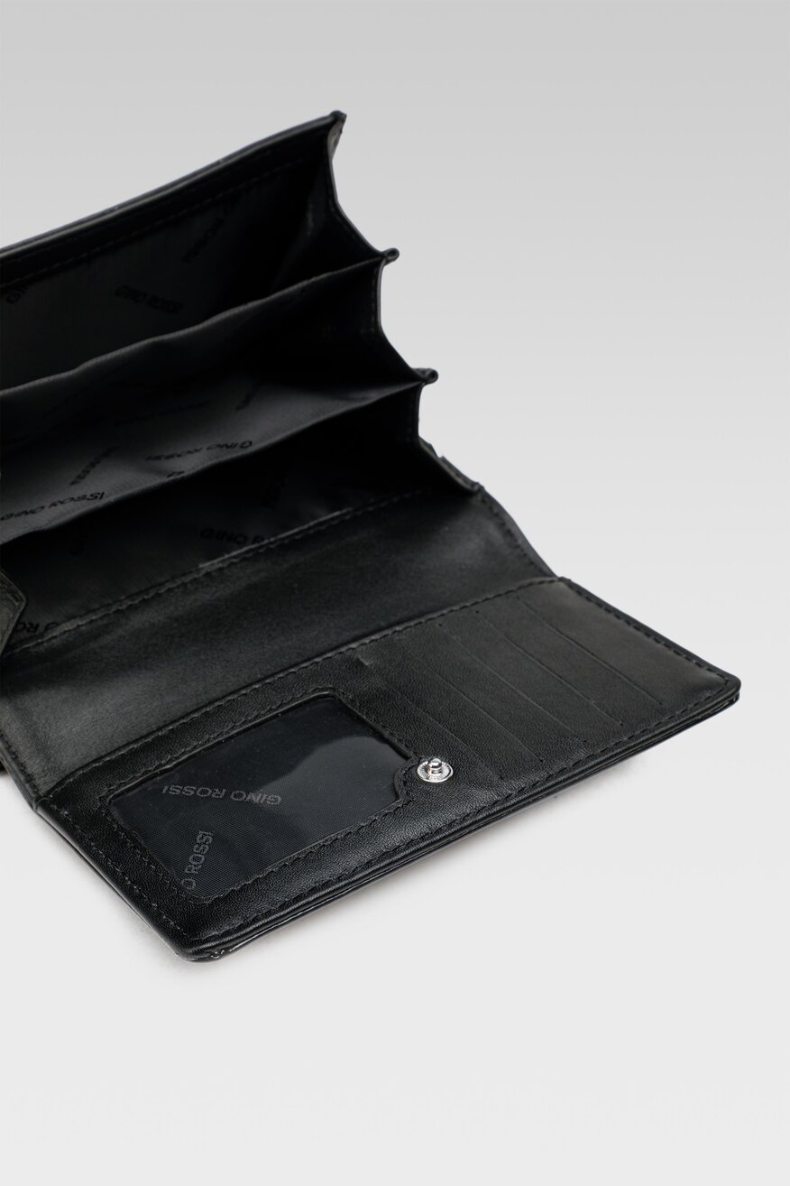 
                Gino Rossi - Duży portfel damski skórzany czarny - 5904862531380