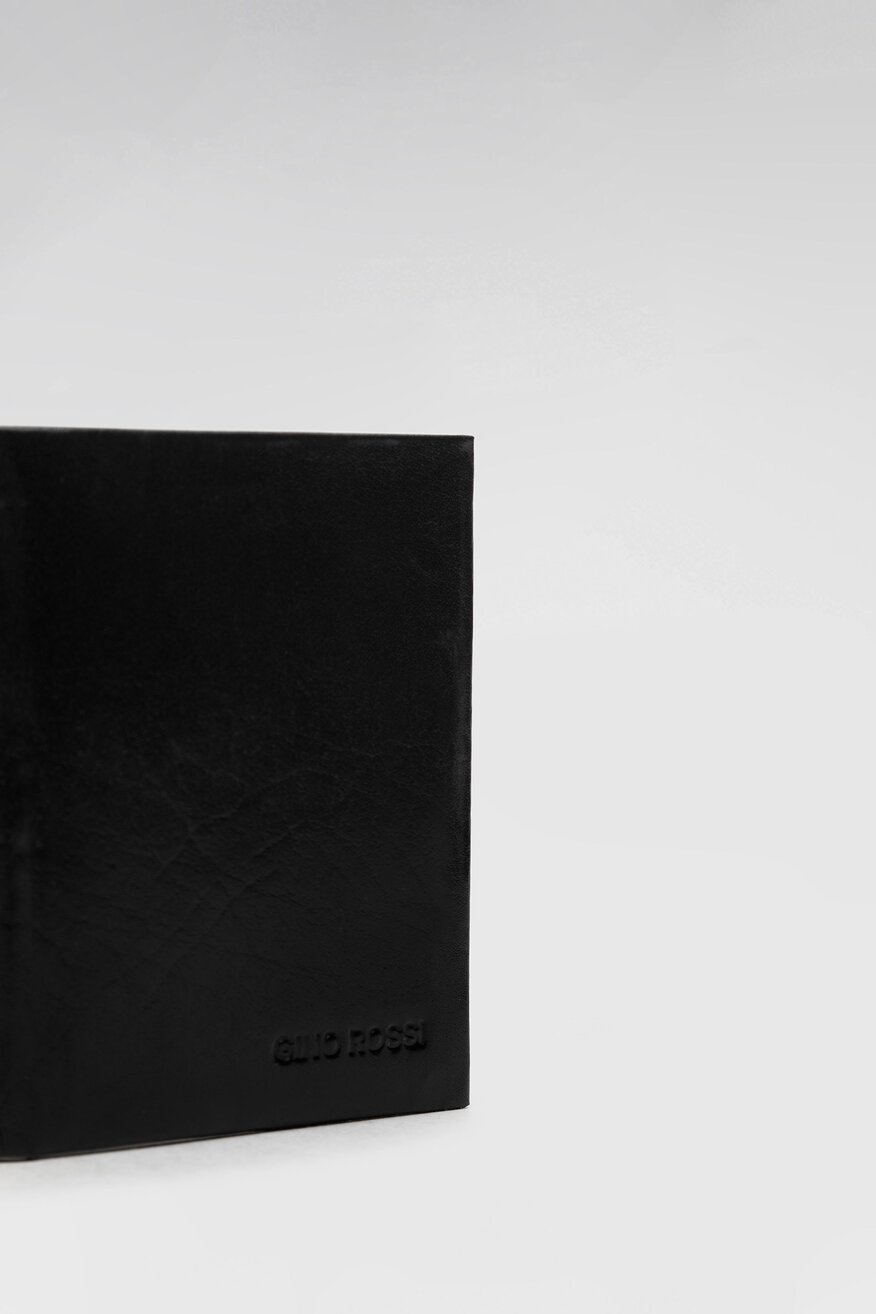 
                Gino Rossi - Mały portfel męski skórzany czarny - 5903698571867