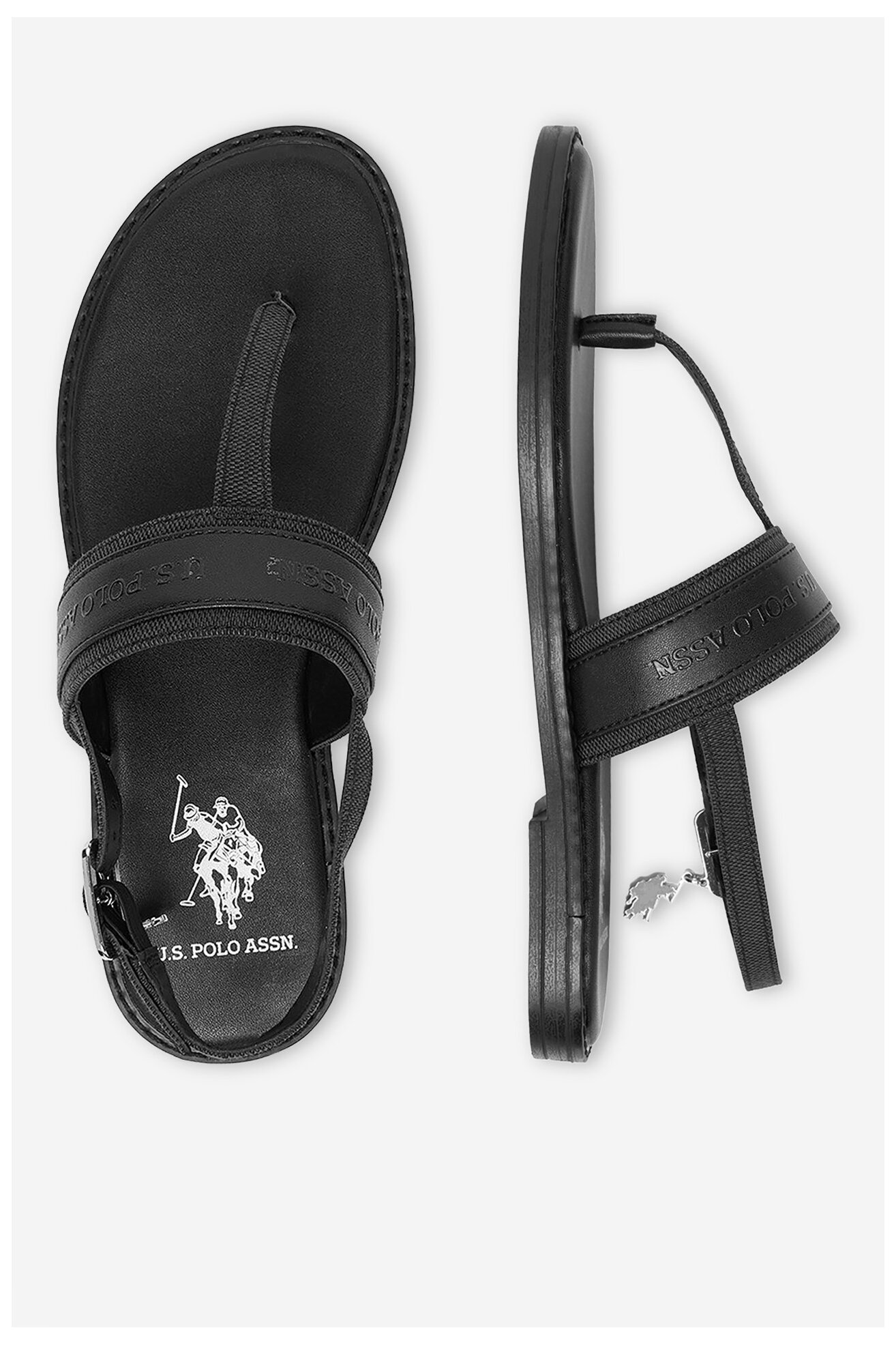 Sandały U.S. POLO ASSN. EO-CASSIE001W/6TY1 Czarny