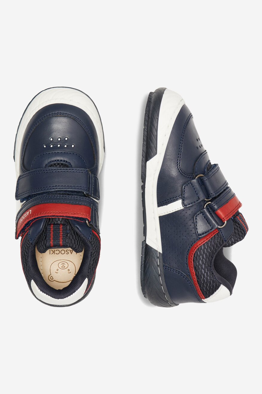 Lasocki Kids - Sneakersy skórzane na rzepy - 5905588287681