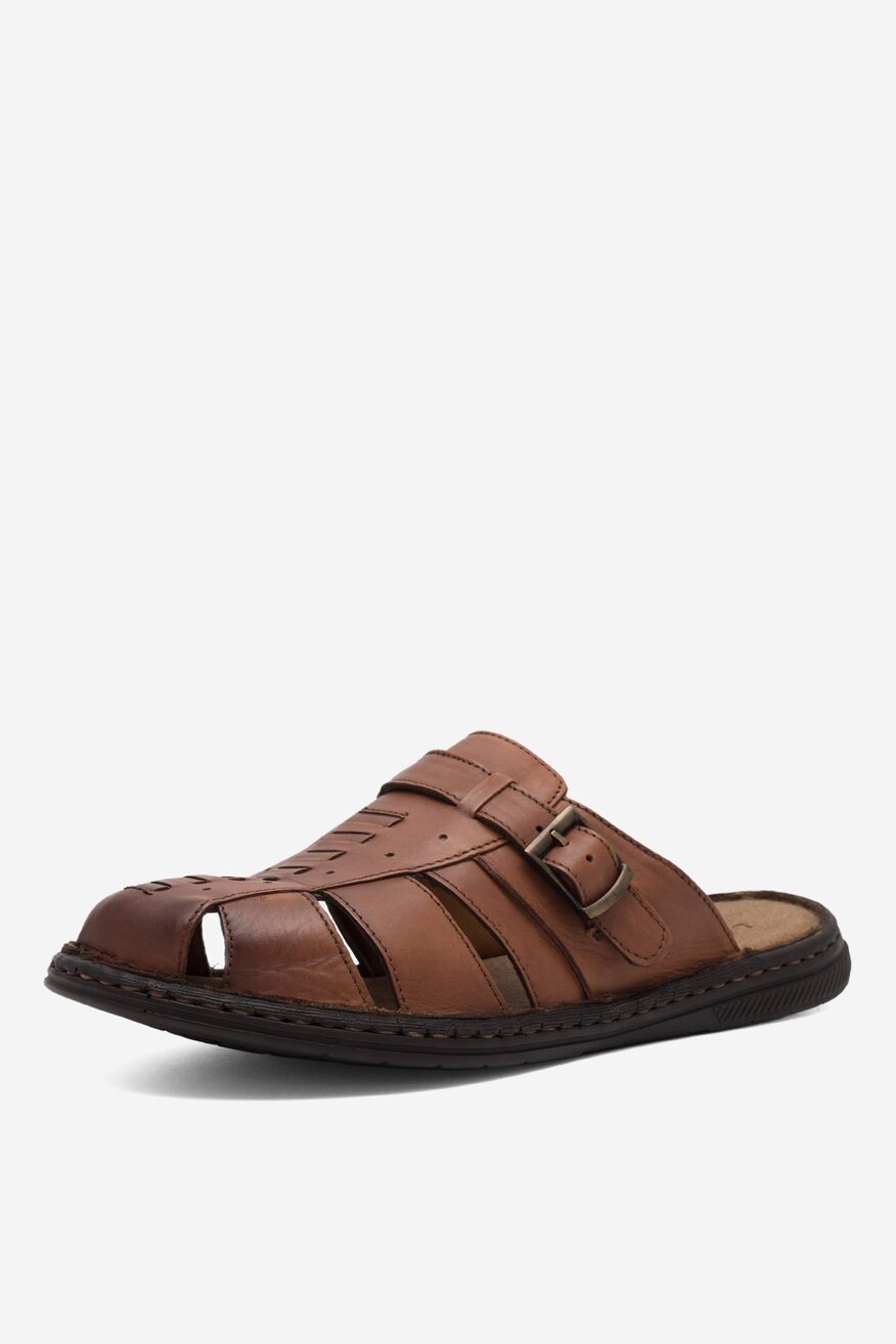 
                Lasocki - Klapki skórzane zakryte - 5904862855387