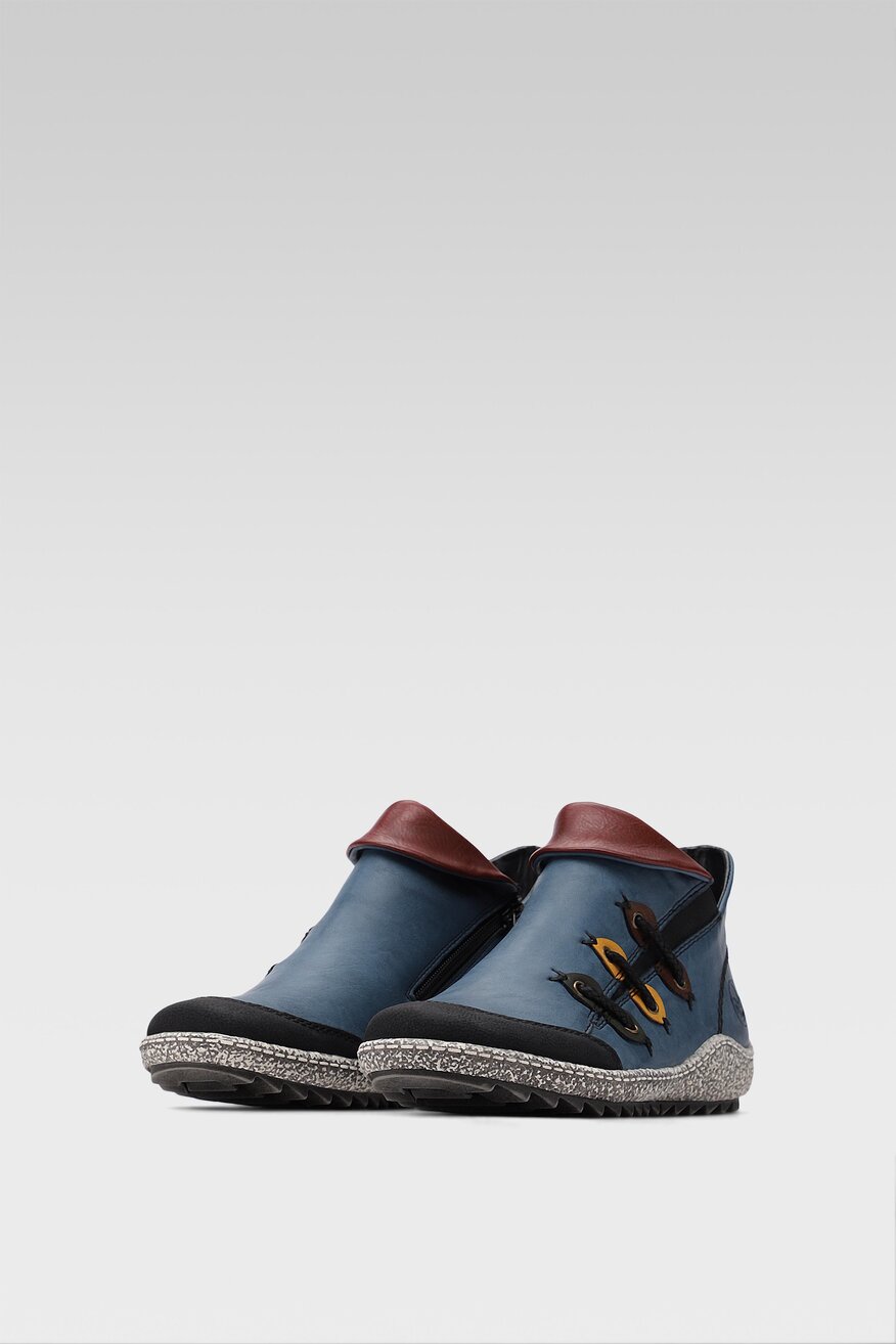 
                Rieker - Botki czarne z suwakiem - 5903698870694