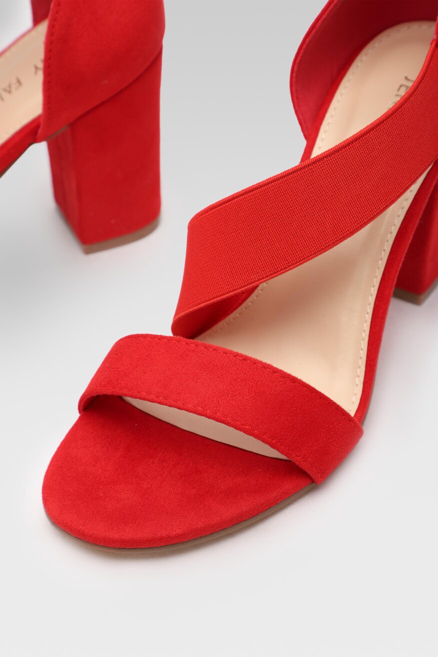 
                Jenny Fairy - Sandały na obcasie czerwone - 5903698606699