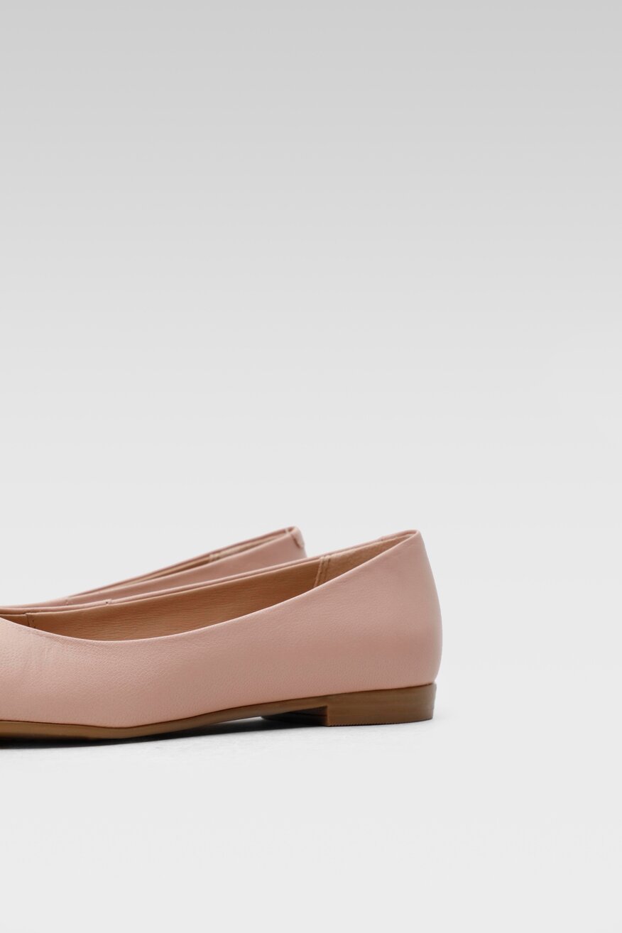 Lasocki - Skórzane baleriny różowe - 5904248454494