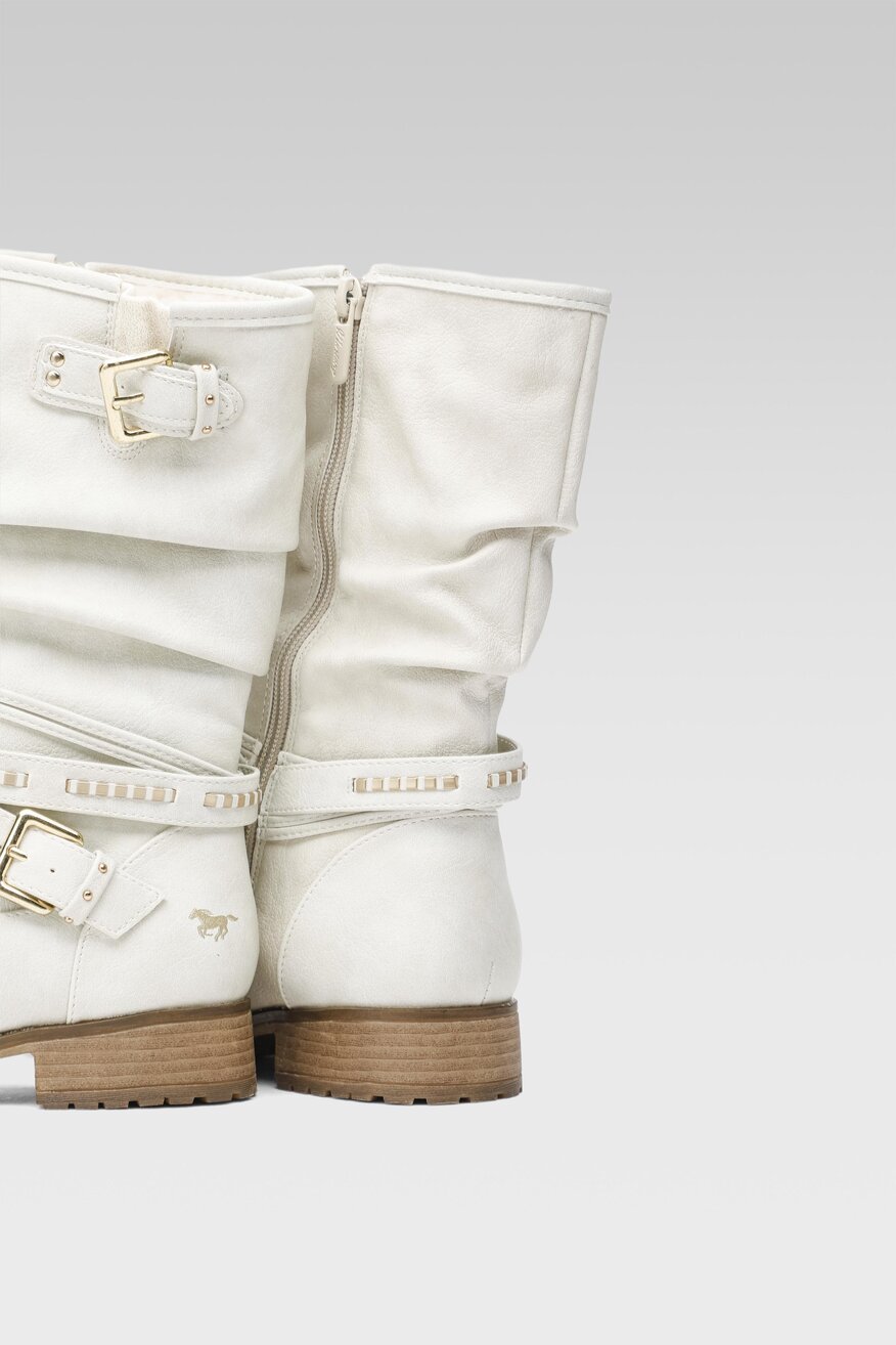 Mustang - Kozaki białe - 5904248961091