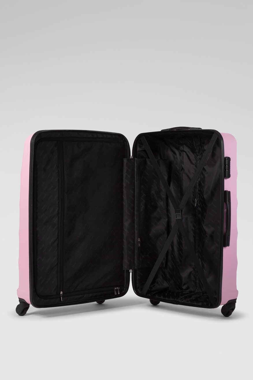 Lasocki - Duża twarda walizka różowa - 5904248369538