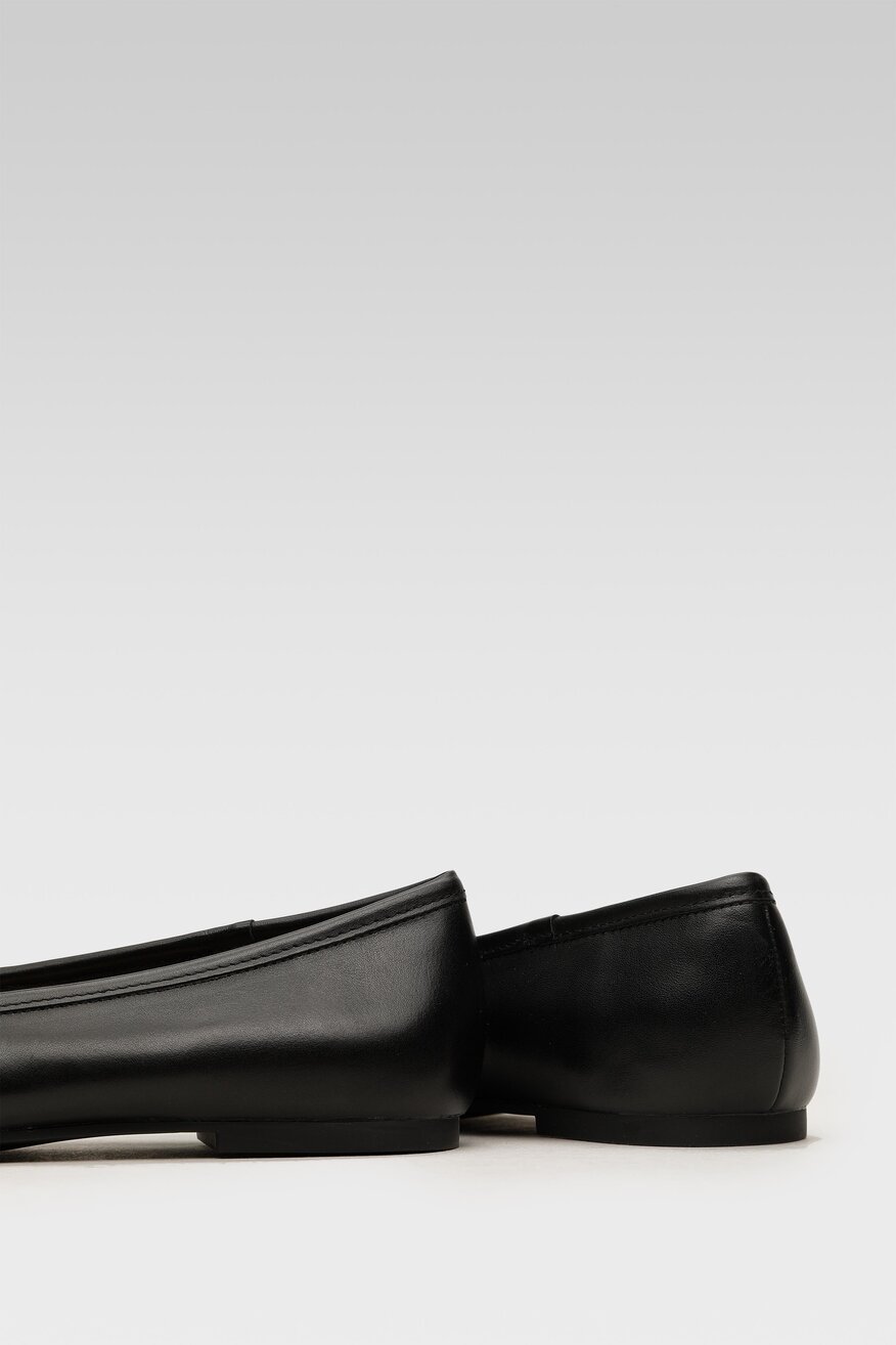 
                Sergio Bardi - Skórzane baleriny czarne - 5903698915333