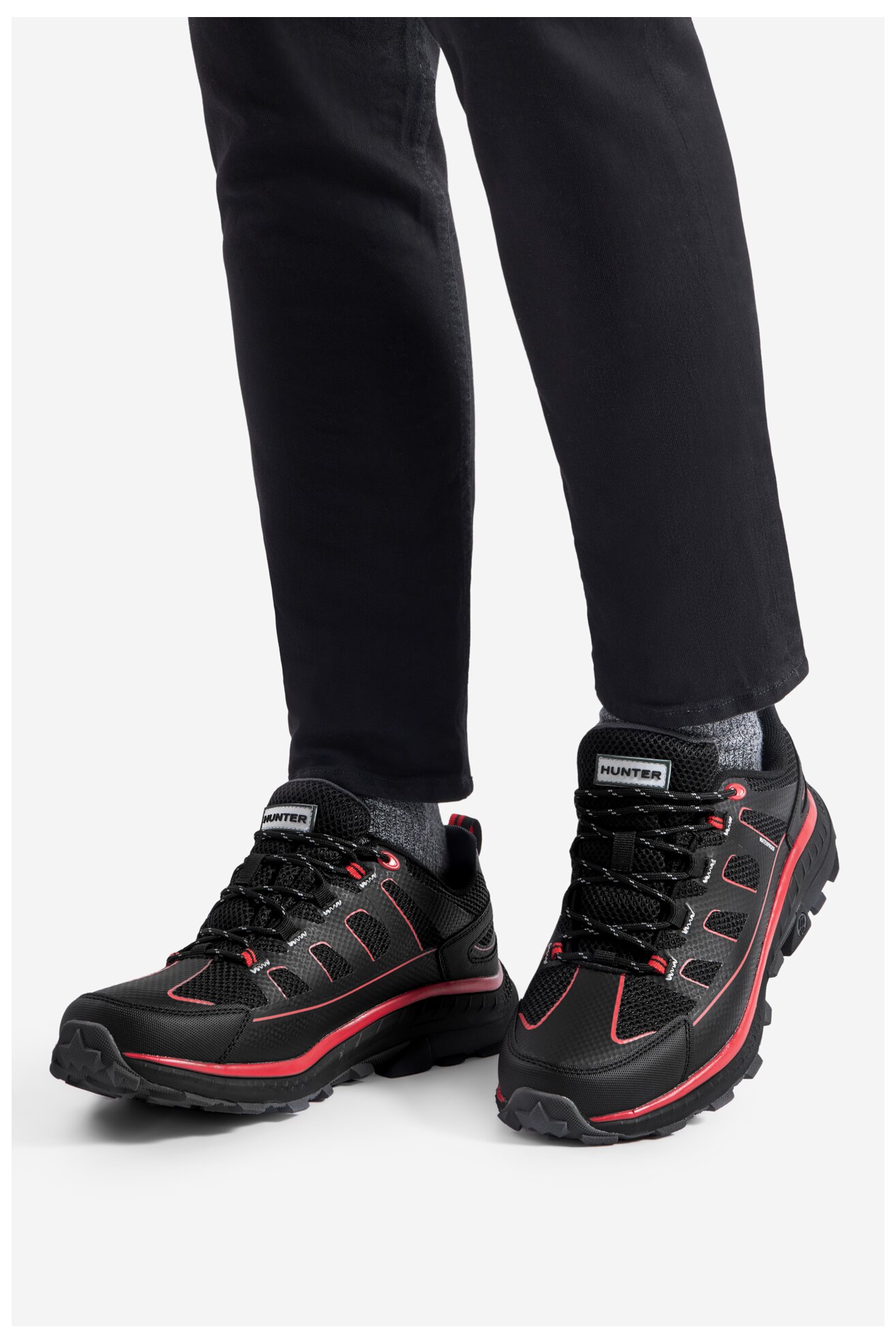 Félcipő HUNTER PEAK RT LOW WP FEKETE