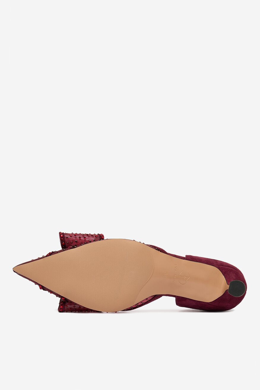 
                        Czółenka EVA MINGE EO-AVA-78096-202 Bordowy - 5906751284025