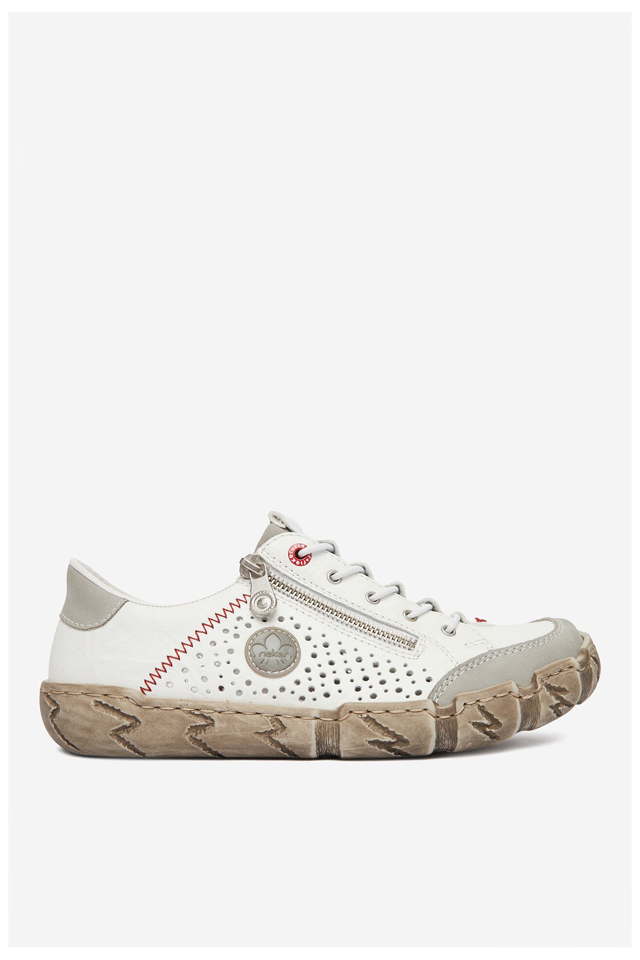 Półbuty Rieker CEO-L0355-80 Biały