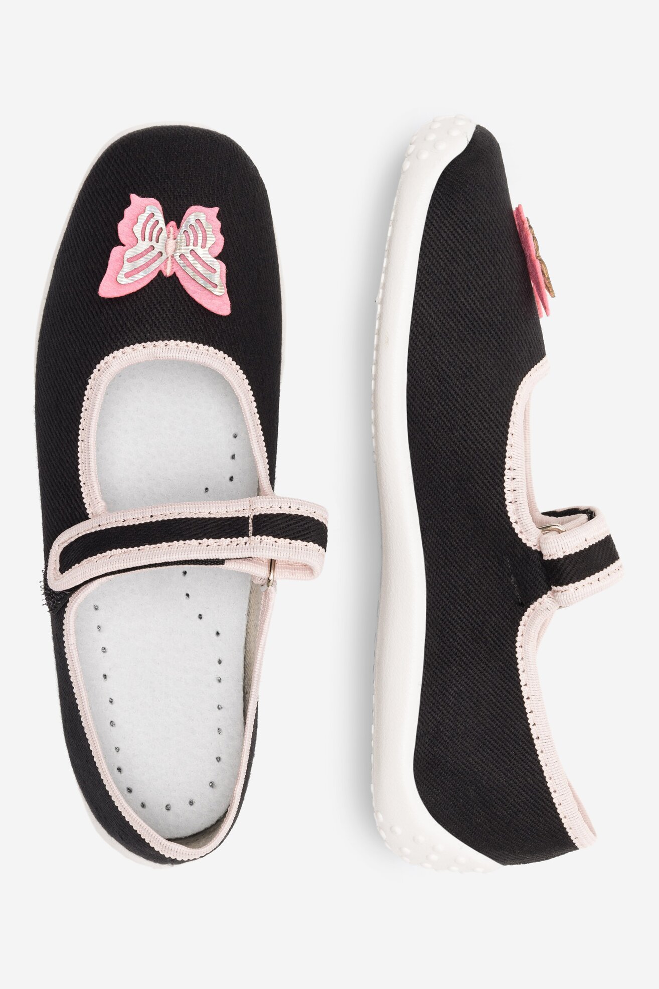 Kapcie Nelli Blu BALERINKI MOTYL IV Czarny