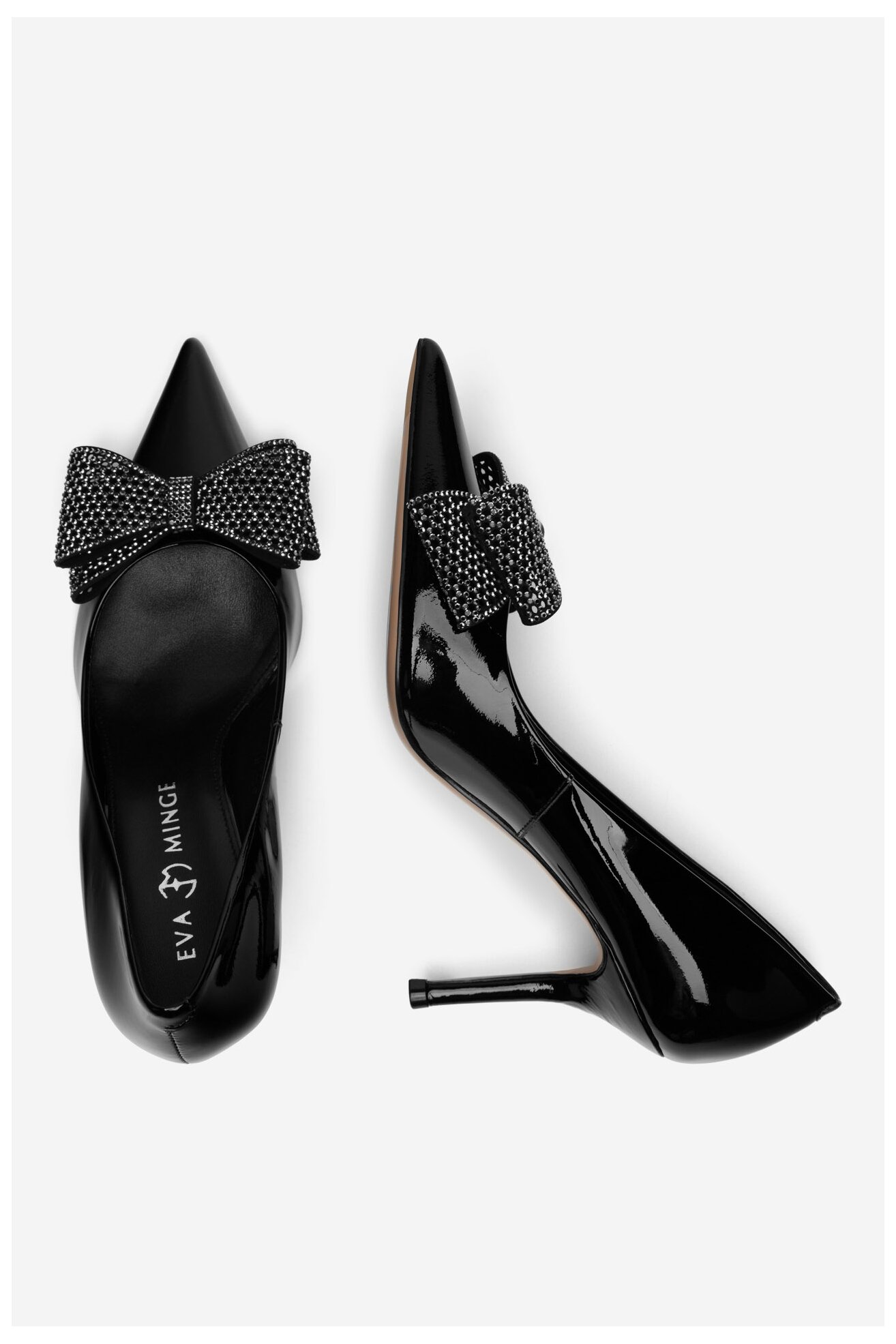 Czółenka EVA MINGE ANEMONE-V1892-116-2 Czarny