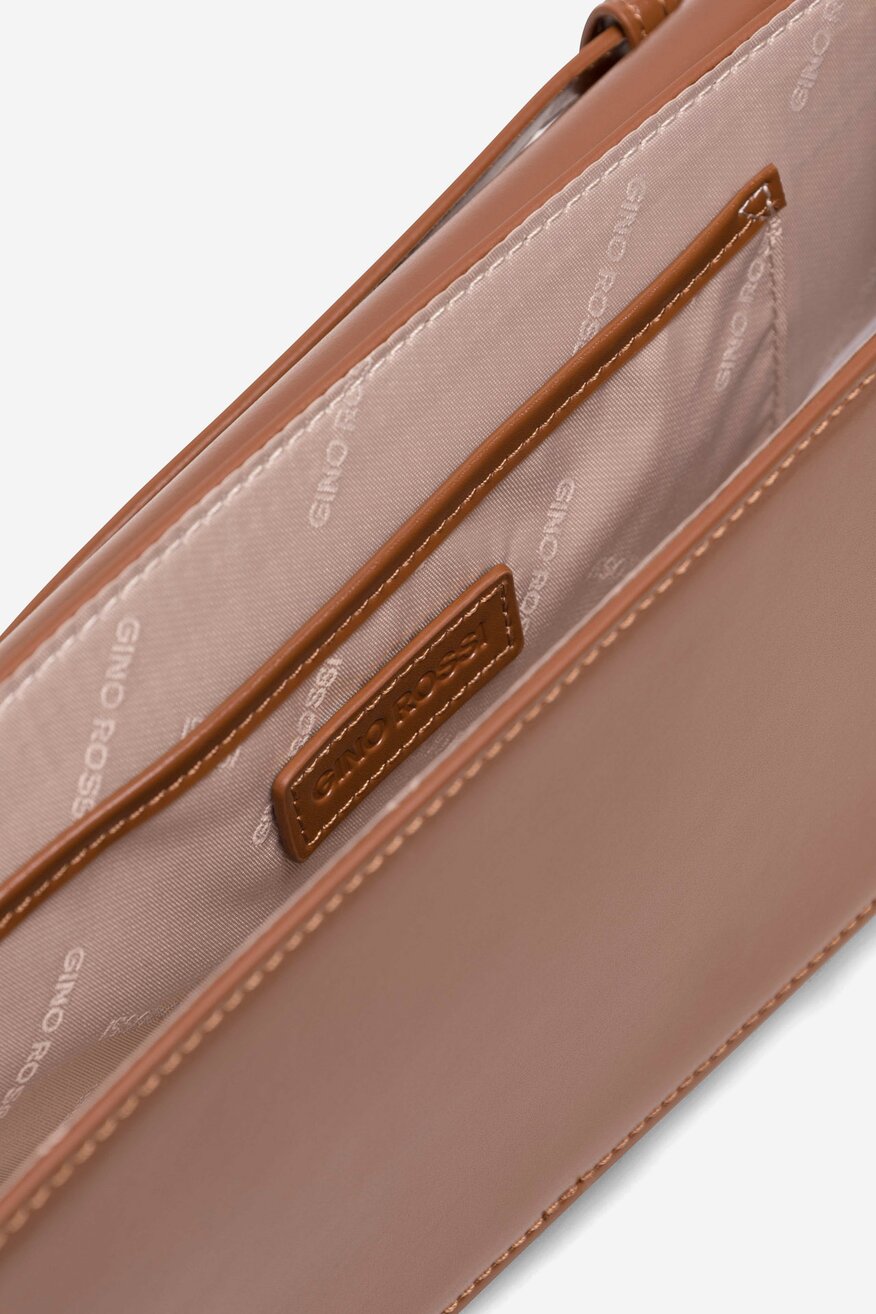 Gino Rossi - Mała skórzana torebka kopertówka - 5905588540182