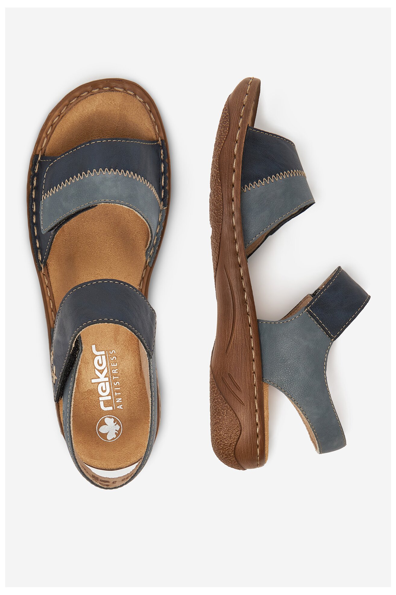 Sandały Rieker V2860-14 Granatowy