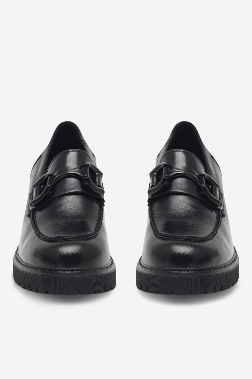 Sergio Bardi - Loafersy skórzane na obcasie - 5905588101277