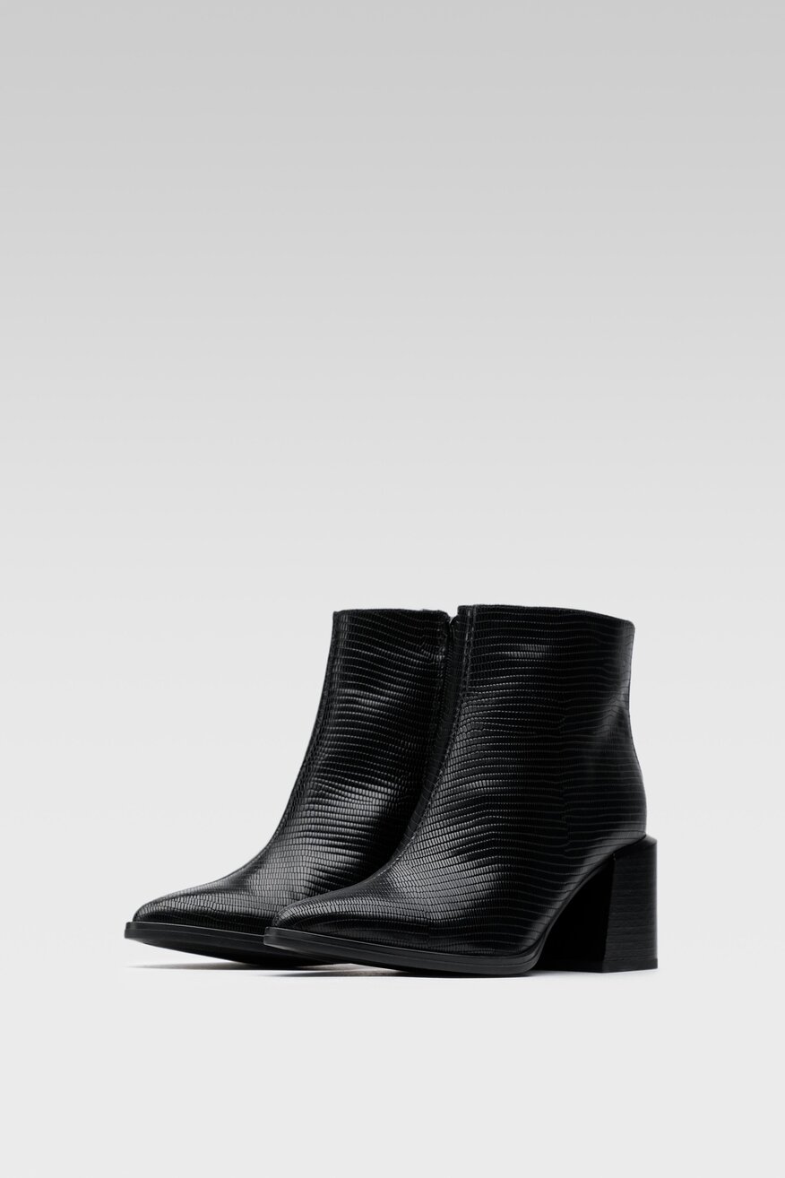 Lasocki - Skórzane botki czarne - 5904248961909