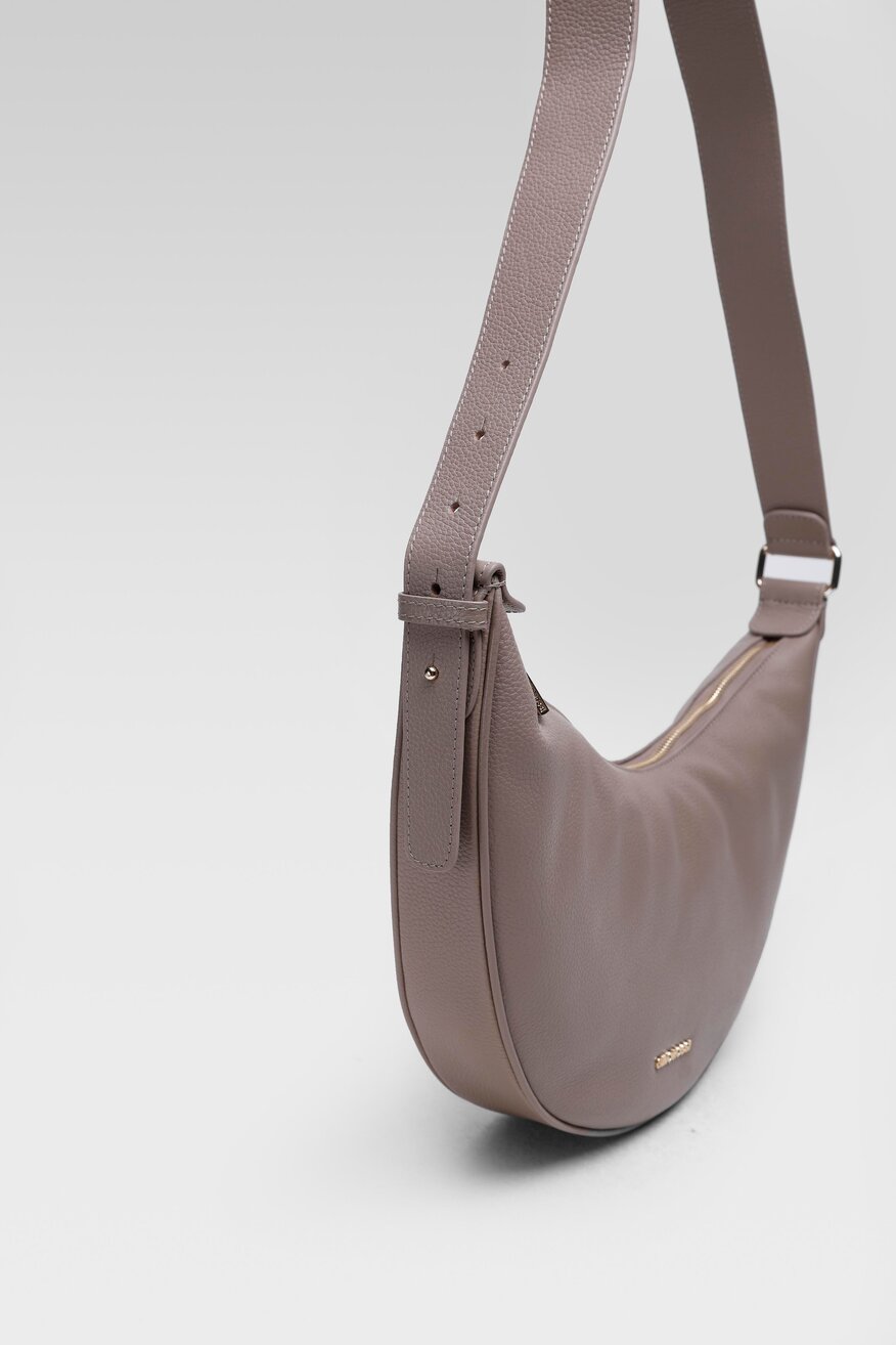 
                Gino Rossi - Torebka bagietka skórzana beżowa - 5904248527495