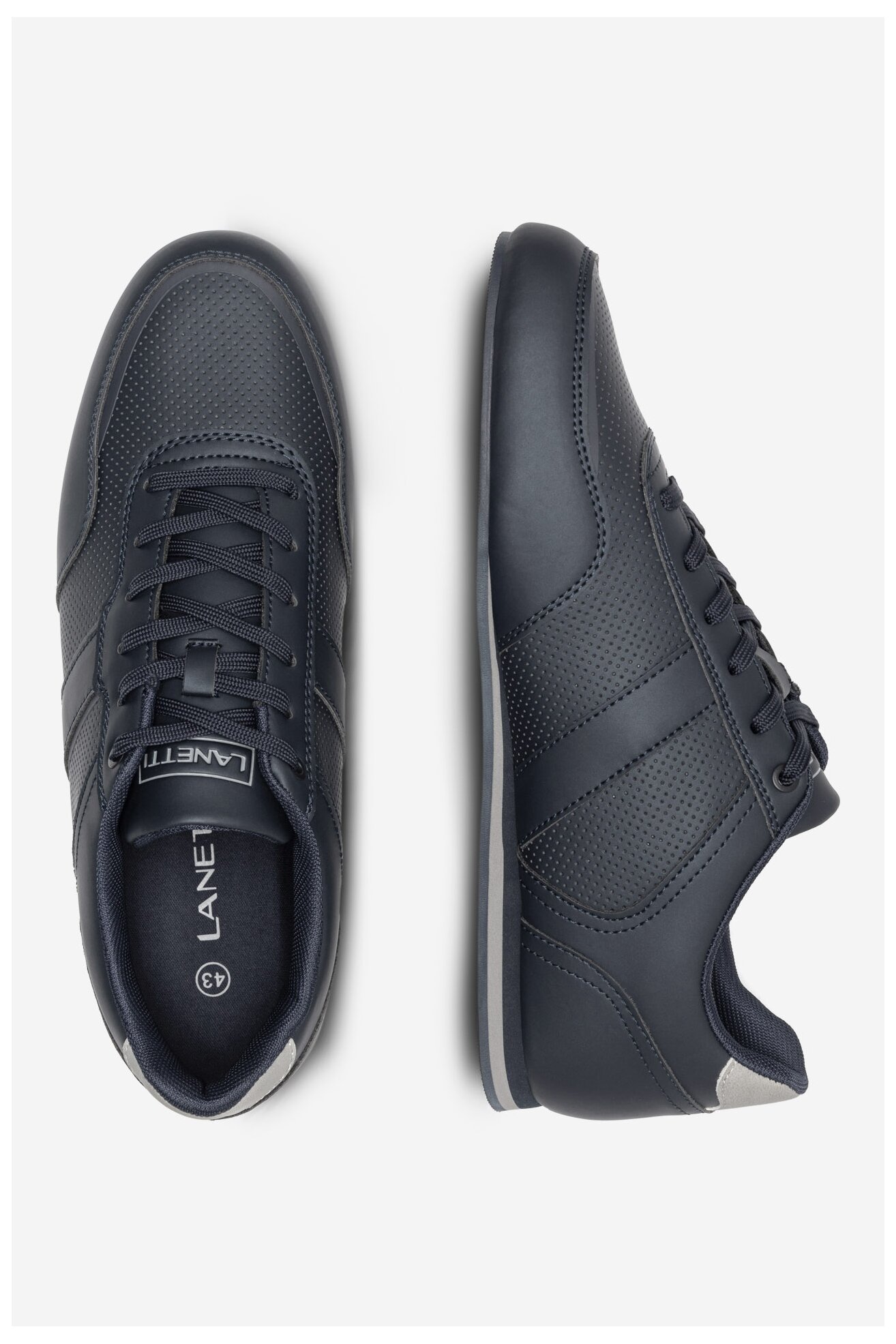 Półbuty Lanetti MP07-11632-02 Granatowy