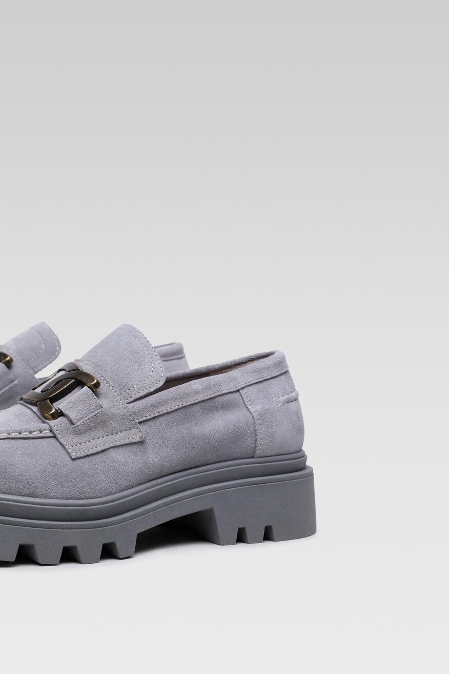 
                Badura - Mokasyny skórzane z aplikacją - 5904248466916