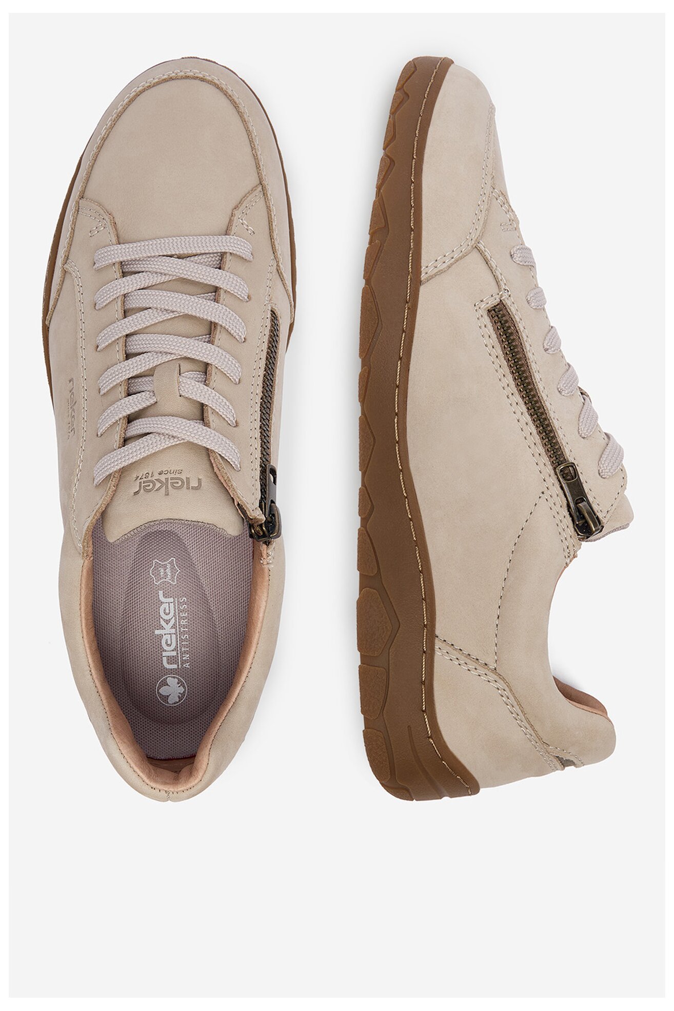 Половинки обувки Rieker CEO-08300-62 БЕЖОВ